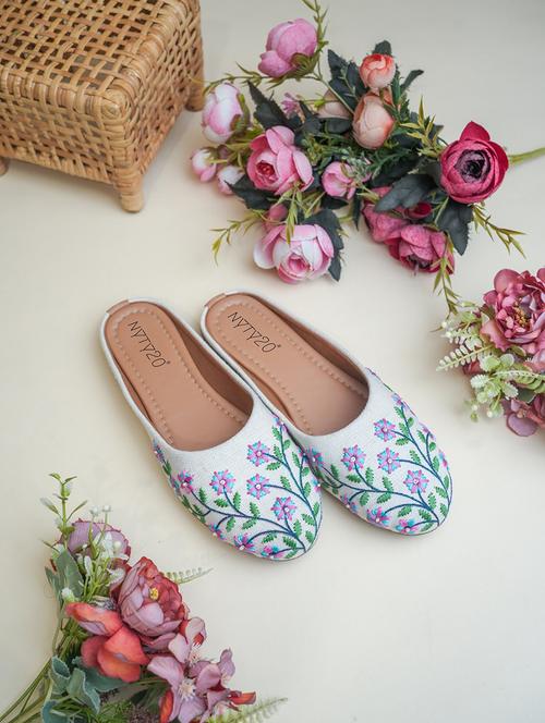 women embroidered slip on mules - 22499730 - Very Small Image - 1
