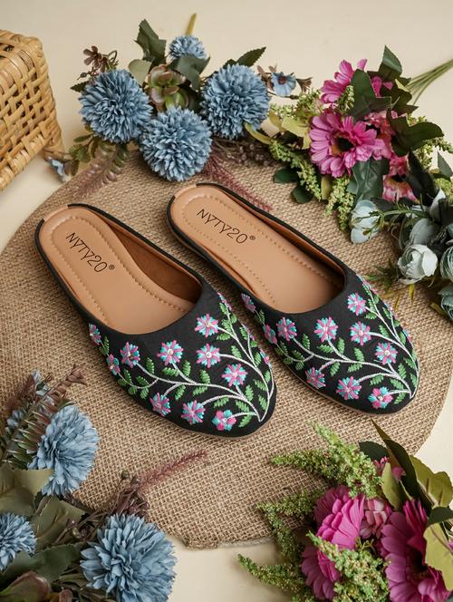 women embroidered slip on mules - 22499731 - Very Small Image - 1