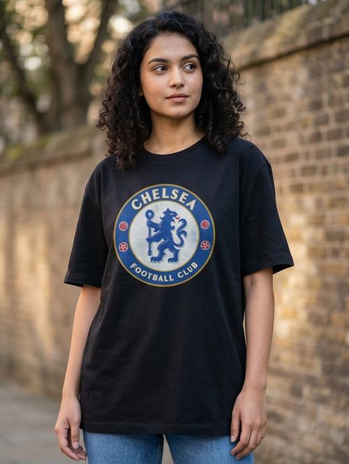 Women Front Print Short Sleeve Oversized T-shirt - 22502489 - Very Small Image - 1