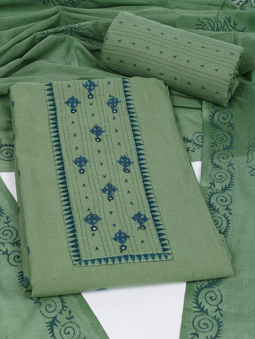 women self design unstitched suit set - 22502612 - Very Small Image - 1