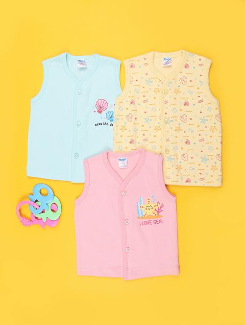 Multi Colored Cotton Combo Tee - 22503604 - Very Small Image - 1