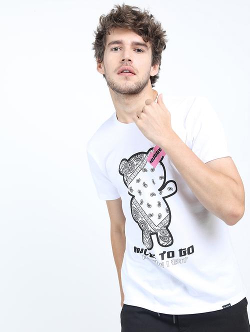 Men Printed Short Sleeve Slim Fit T-shirt - 22503734 - Very Small Image - 1