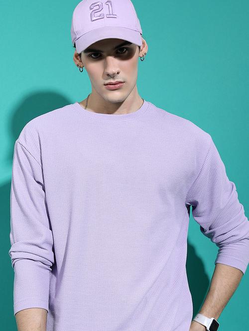 Men Textured Long Sleeve Regular Fit T-shirt - 22503809 - Very Small Image - 1