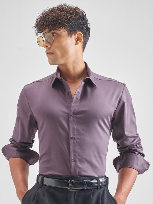 men solid long sleeve slim fit casual shirt - 22504548 - Very Small Image - 1