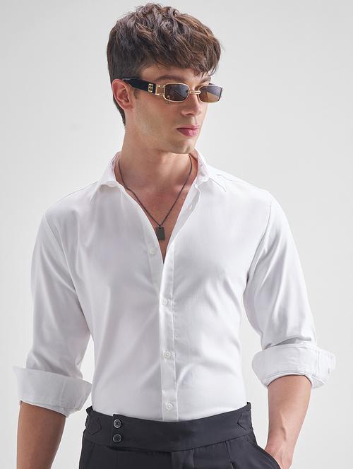 men solid long sleeve regular fit casual shirt - 22504566 - Very Small Image - 1
