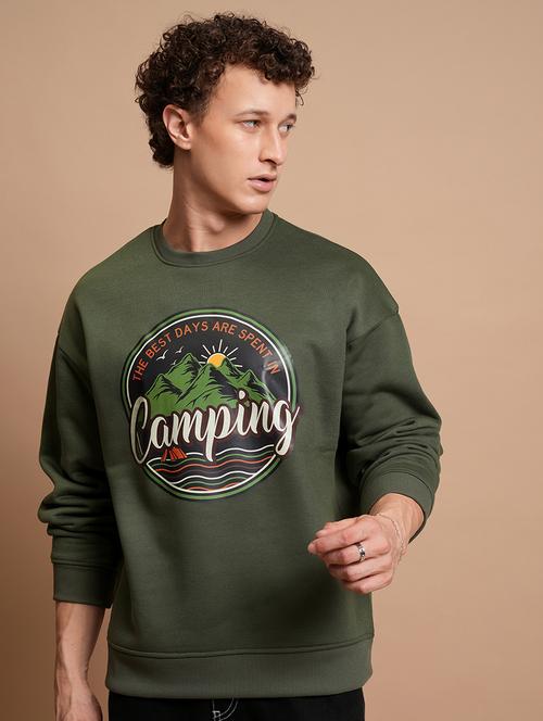 men printed long sleeve regular fit sweatshirt - 22504718 - Very Small Image - 1
