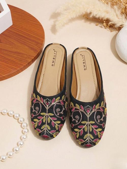 women embroidered slip on mules - 22504989 - Very Small Image - 1