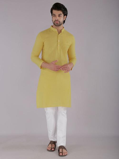 men solid mandarin neck long kurta - 22507621 - Very Small Image - 1