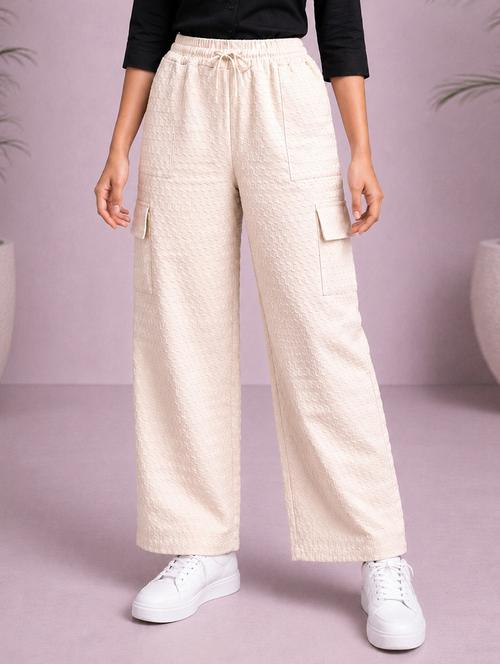 girls textured  mid rise relaxed fit cargo pant - 22512850 - Very Small Image - 1