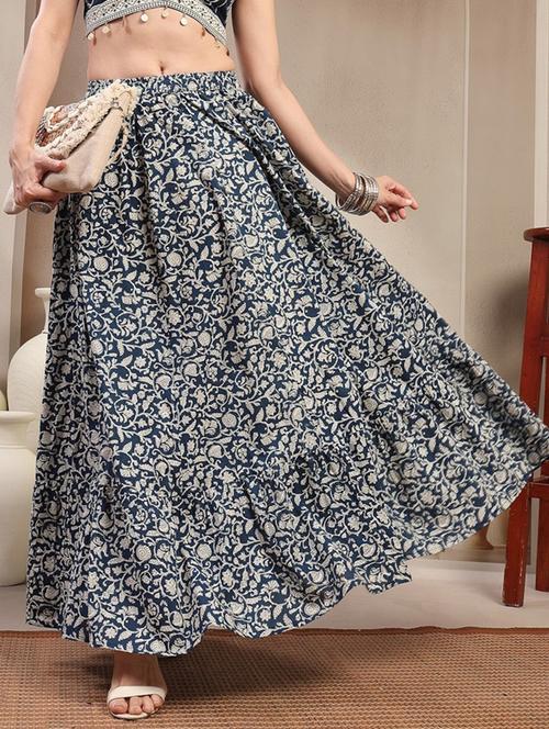 women printed tiered maxi skirt - 22512888 - Very Small Image - 1