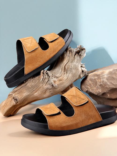 men solid slip on sandal - 22517835 - Very Small Image - 1