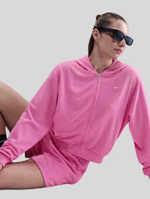 women solid long sleeves hooded sweatshirt - 22517902 - Very Small Image - 1