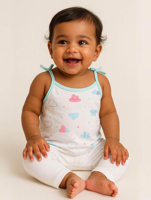 kids pack of 4 printed sleeveless jhabla - 22518281 - Very Small Image - 1