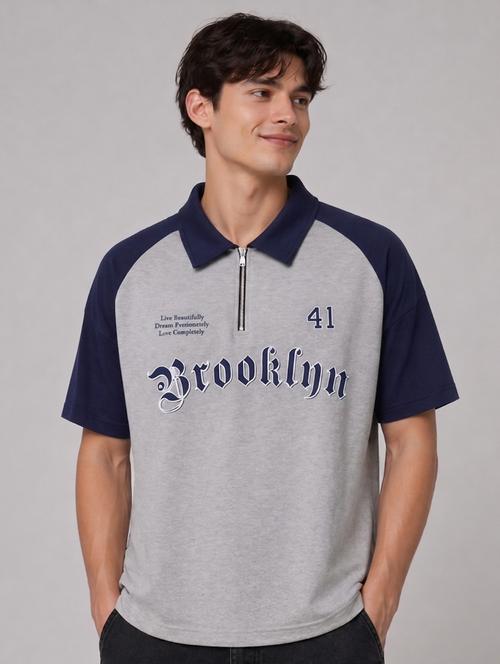 men color block raglan sleeve regular fit polo t-shirt - 22521280 - Very Small Image - 1