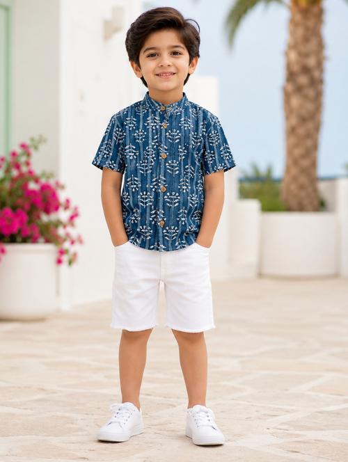 boys printed short sleeves shirt - 22522675 - Very Small Image - 1