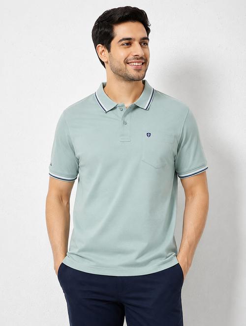 men solid short sleeve regular fit polo t-shirt - 22526637 - Very Small Image - 1