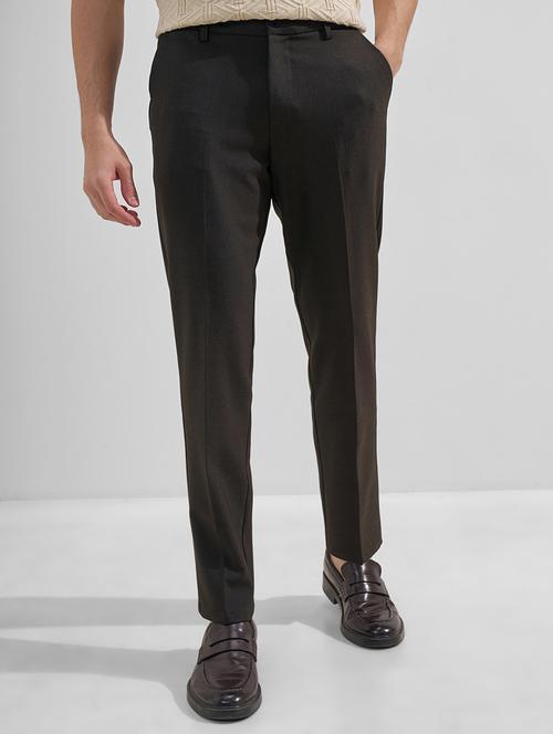 men solid mid rise flat front formal trouser - 22526791 - Very Small Image - 1