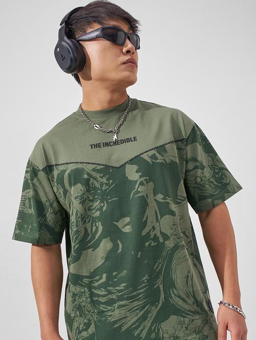 Men Printed Short Sleeve Oversized T-shirt - 22526850 - Very Small Image - 1