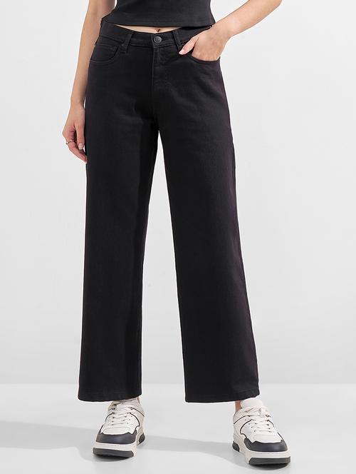 women solid mid rise straight fit jeans - 22526929 - Very Small Image - 1