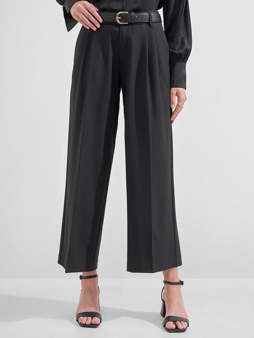 Women Solid Mid Rise Tailored Trouser - 22526948 - Very Small Image - 1