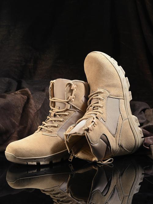 Men Beige Hiking Boots Boot - 22527545 - Very Small Image - 1