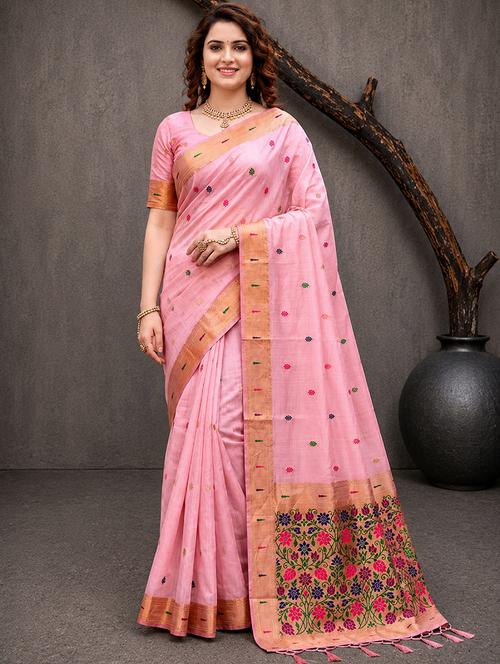 women self design paithani saree with blouse - 22539967 - Very Small Image - 1