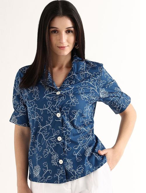 women printed short sleeves regular shirt - 22540994 - Very Small Image - 1