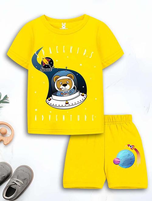 Boys Printed Short Sleeve T-shirt & Shorts Set - 22547768 - Very Small Image - 1
