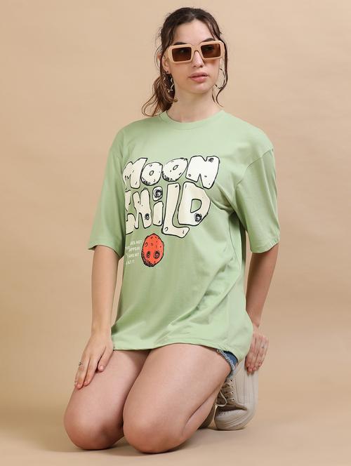 women printed short sleeves oversized t-shirt - 22547970 - Very Small Image - 1