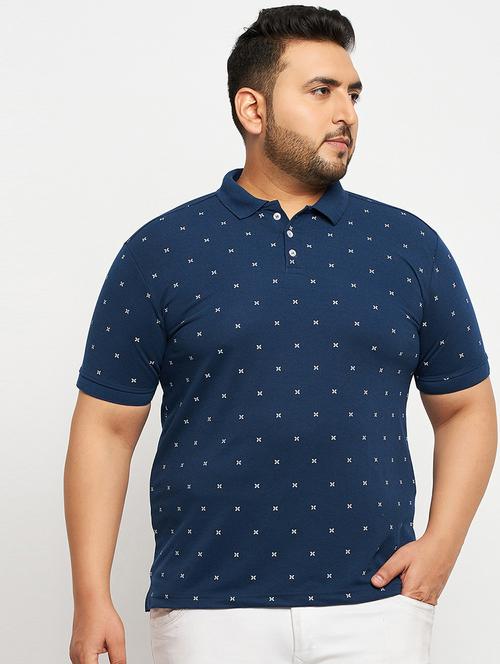 Men Printed Short Sleeve Regular Fit Polo T-shirt - 22548050 - Very Small Image - 1