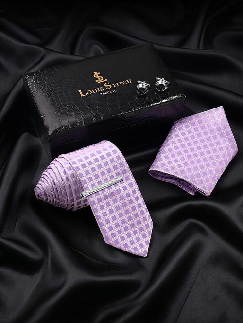 men necktie with cufflinks accessory gift set - 22550366 - Very Small Image - 1