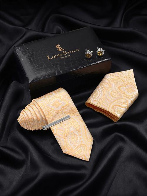 men necktie with cufflinks accessory gift set - 22550381 - Very Small Image - 1