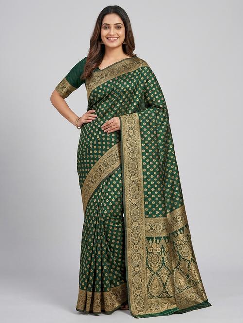 women self design banarasi saree with blouse - 22554760 - Very Small Image - 1