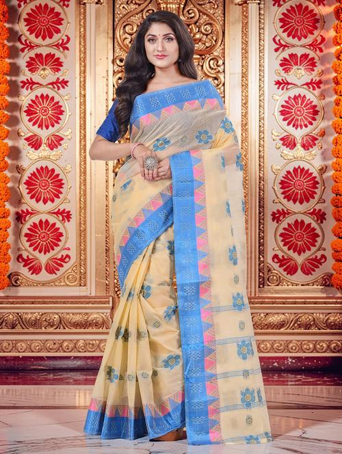 women self design handloom saree - 22554982 - Very Small Image - 1