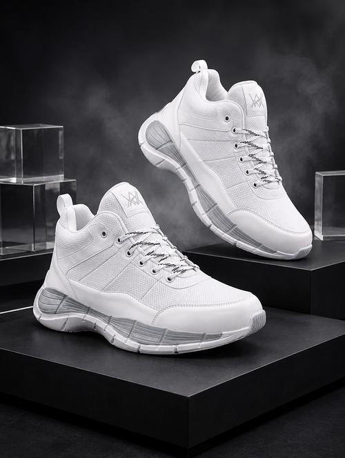 Men White Lace Up Sneaker - 22555059 - Very Small Image - 1