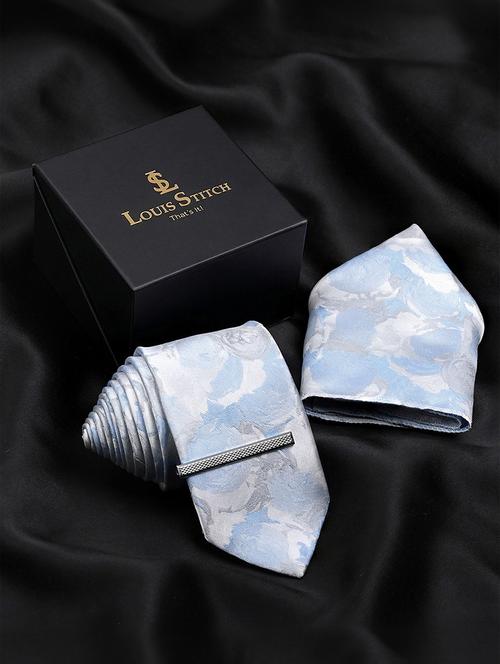 men necktie and pocket square gift box set - 22558727 - Very Small Image - 1
