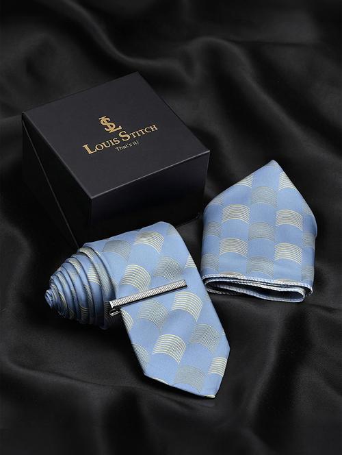 men necktie and pocket square gift box set - 22558729 - Very Small Image - 1