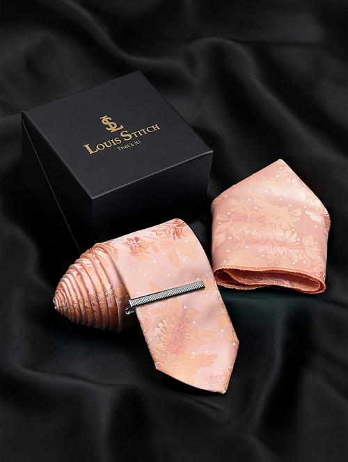 men necktie and pocket square gift box set - 22558738 - Very Small Image - 1