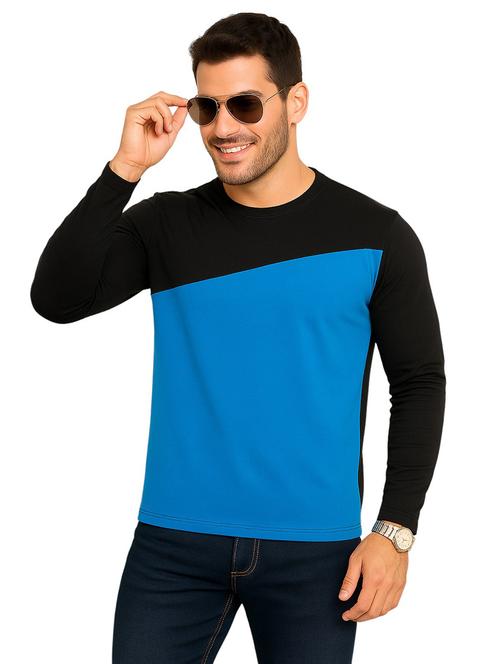 men color block long sleeve regular fit t-shirt - 22563308 - Very Small Image - 1