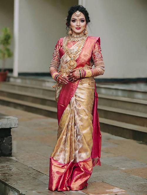 women self design kanjivaram saree with blouse - 22566824 - Very Small Image - 1