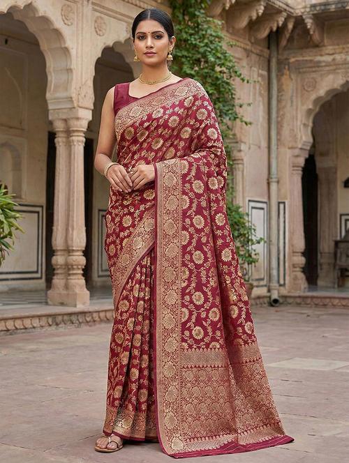 women self design banarasi saree - 22567246 - Very Small Image - 1
