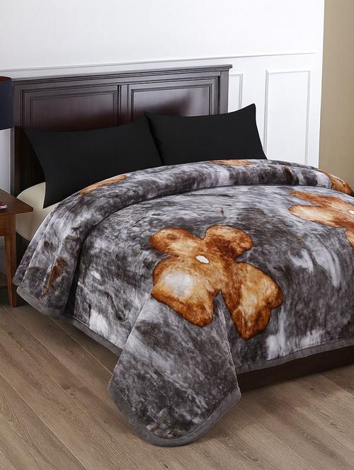 Multi Coloured Printed Winter Blanket - 22568015 - Very Small Image - 1