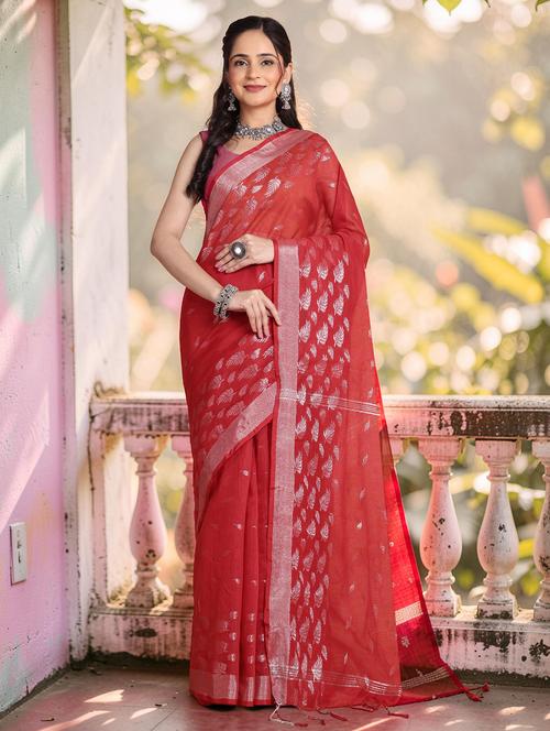 women self design handloom saree with blouse - 22569376 - Very Small Image - 1