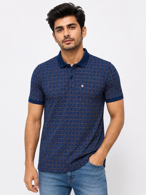 men printed short sleeves polo t-shirt - 22572629 - Very Small Image - 1
