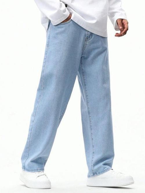 men washed mid rise relaxed fit jeans - 22575809 - Very Small Image - 1