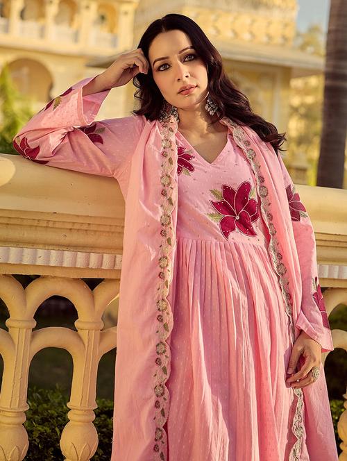 Women Printed Long Sleeves Kurta Pant Set With Dupatta - 22579819 - Very Small Image - 1