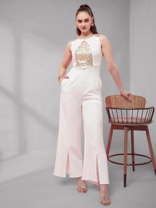 Women Sequined Sleeveless Full Leg Jumpsuit - 22588237 - Very Small Image - 1