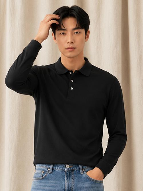 Men Solid Long Sleeves Regular Fit T-shirt - 22595308 - Very Small Image - 1