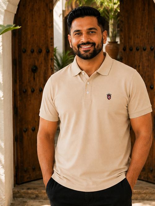 men solid short sleeves polo t-shirt - 22595314 - Very Small Image - 1