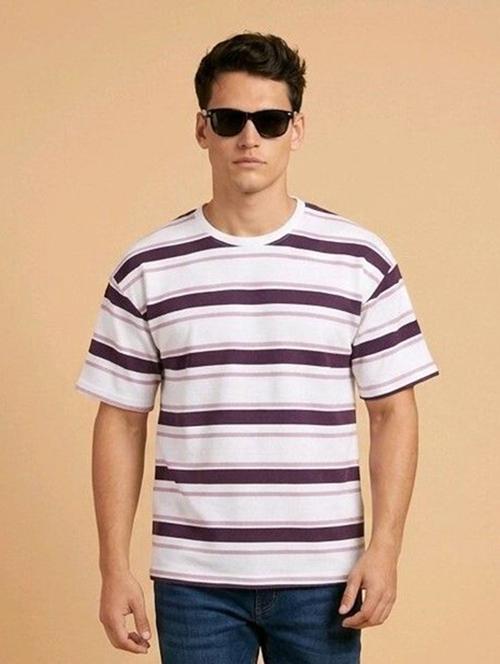 Men Striped Short Sleeve Regular Fit T-shirt - 22615629 - Very Small Image - 1